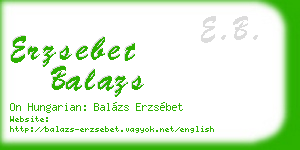 erzsebet balazs business card